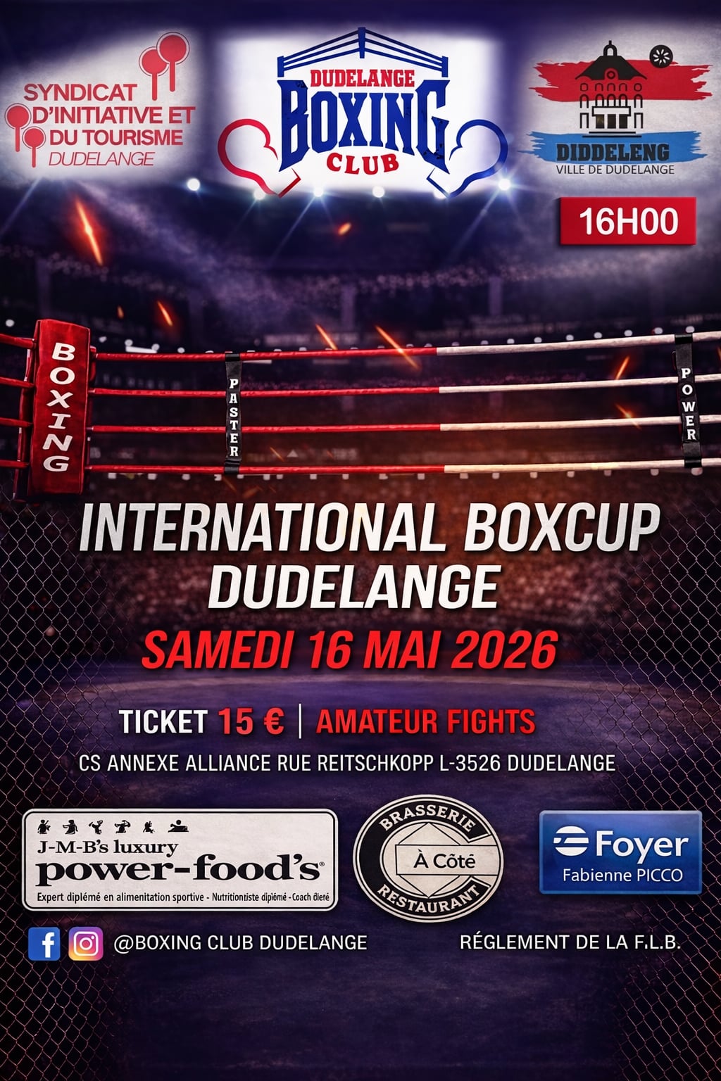 International Boxcup Dudelange – Samedi 16 Mai 2026